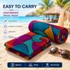 Groovy Waves Beach Towel Flat Print Retro Colorful Large Bath Towels for Outdoor Picnic Holiday Yoga Mat Summer Decor