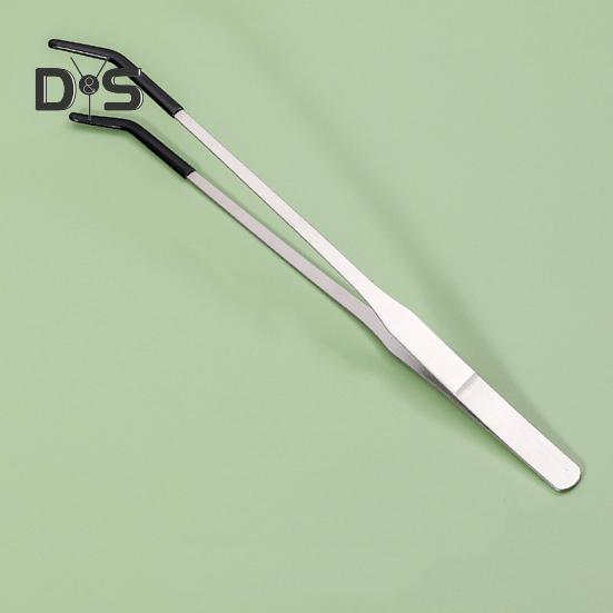 2 ks Nerezové kleště na krmení plazů s gumovou špičkou Dlouhá rovná zakřivená pinzeta Příslušenství k nádržím na dračí hady s vousy Potřeby pro terária