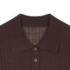 LESS 2025 Summer Straight-Fit Short Sleeve Knit Polo Shirt
