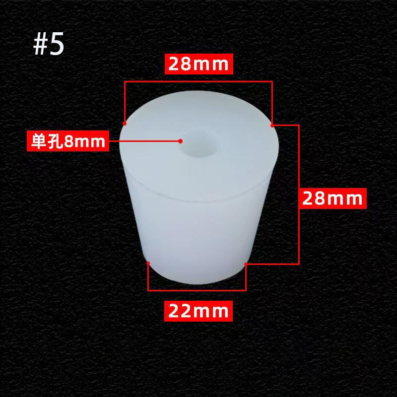 Silicone Solids Plug Fermenter Cover Rubber Stopper With Hole Laboratory Stopper Valve Acid Alkali Resistant Brew Wine Stoppers