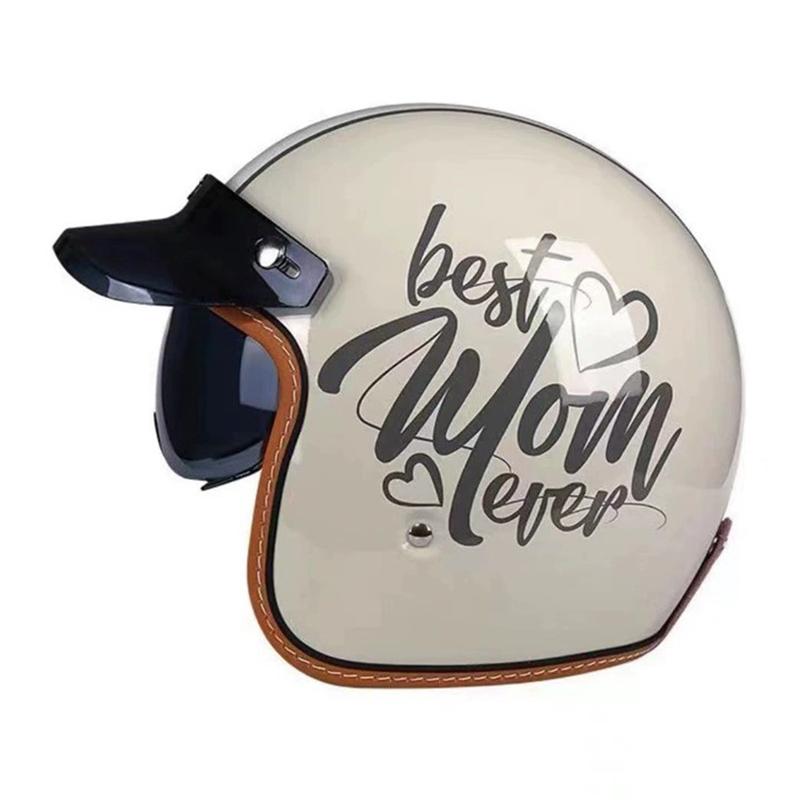 Three-quarters retro helmet motorcycle helmet motorcycle brigade equipped with cruise pedal motorcycle helmet 3/4 helmet visor h