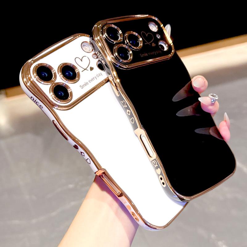 Plating Soft Wave Case for IPhone 17 Air 16E 16 15 14 13 12 11 Pro Max 17Pro 16Pro 15Pro 14Pro IPhone16 IPhone15 IPhone14 Cover