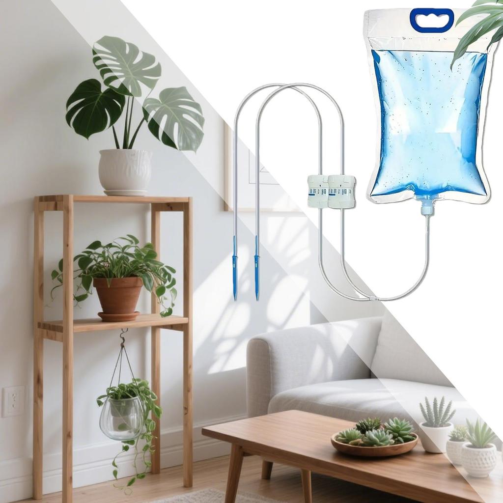 Gießbeutel 5,2L Indoor Tropfbewässerungsbeutel Transparent Automobil Für Gartenbäume Innen Blumenbeet Urlaub Balkon