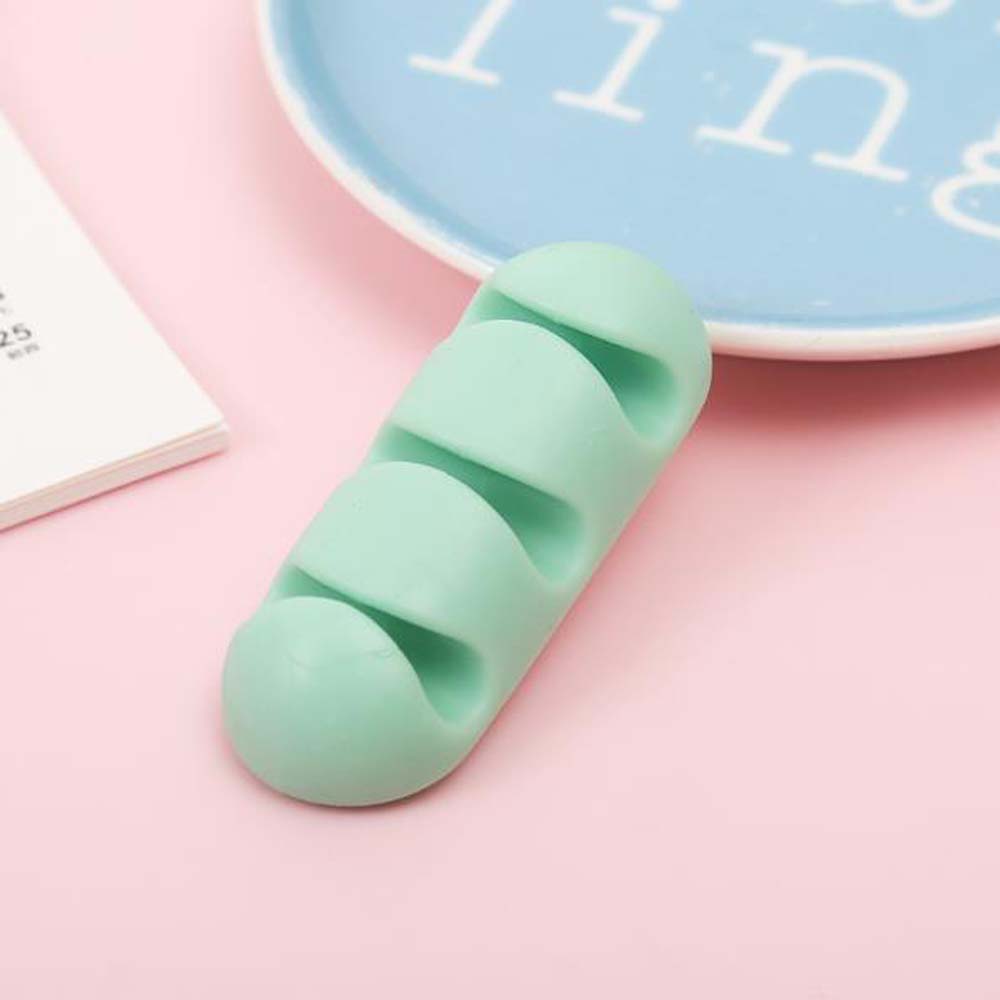 5PC Simple Mini Silicone Cable Organizer, Easy to Install, Easy to Take, Suitable for Desktop and Wall