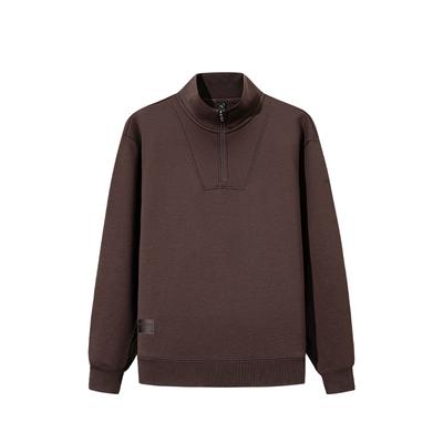 Trainingsreihe Einfarbiger Pullover mit Stehkragen Lässig Warm Bequem Sweatshirt Herren sweatshirt 152547719N-1