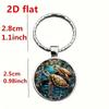 Modern Minimalist Glass Keychain With Double Turtle Design For Gift Giving And Party Decor