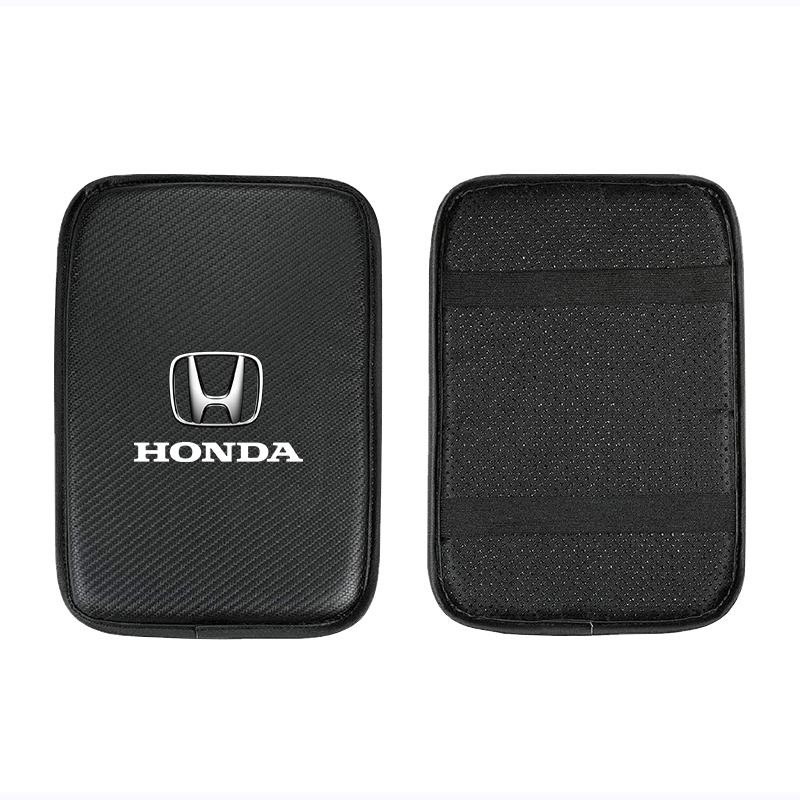 Car Armrest Box Mats Leather Center Console Covers Accessories For Honda Fit Mugen Insight Type S R VTEC DOHC Modulo Vezel Legend RR Si