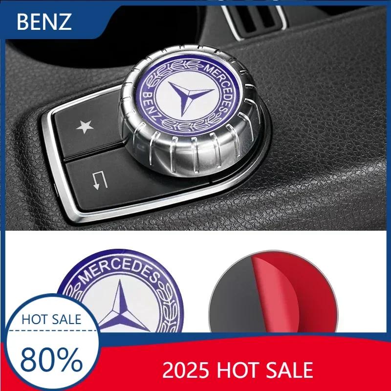 BVU1 GLA 2025 For AMG 1pcs 29mm Car Small Media Control Sticker For Mercedes Benz A C E R M class CLA GLA AMG W204 W210 W124 W205 W2