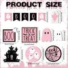 13pcs Pumpkin Cute Ghost Tray Decor Wooden Signs Ornaments Halloween Desk Decoration  Tabletop
