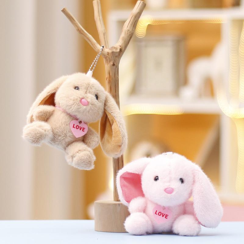Rabbit Cute Keychain Cartoon Girl Backpack Decorative Pendant Plush Gift Doll