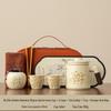 Portable Chinese Style Travel Tea Set for One Person - Outdoor Camping Teacup Kuaike Set