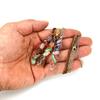 Hand-Wound Natural Gravel Crystal Amethyst Agate Mesh Pocket Pendant Necklace N721