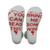 IFYOUCANREADTHIS Christmas Stockings, High Tube, All Cotton, Letter Print