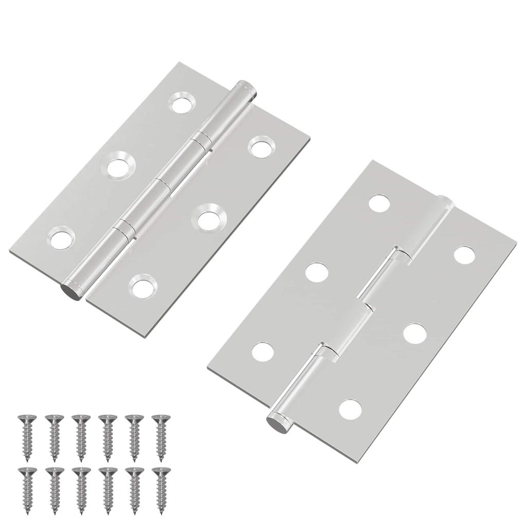 Universal Hinge Set 2 Pcs Silver 58 X 35 X 1 Mm Steel