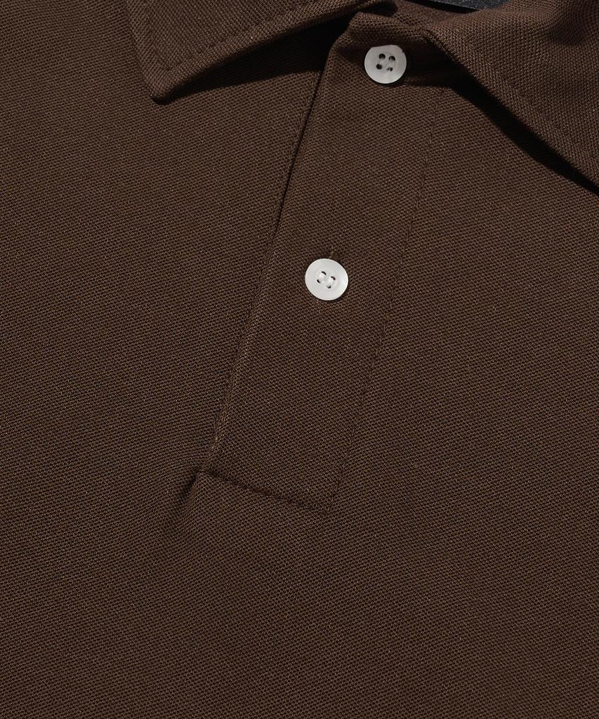 CARGOBROS Sorona Basic Collared Short Sleeve T-Shirt (Brown)