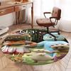 Custom Name In the Night Garden Printed Round Rug Carpet Chair Rug Area Rug Entryway Doormats,for Office Chair Living Room Bedroom Kitchen Room.