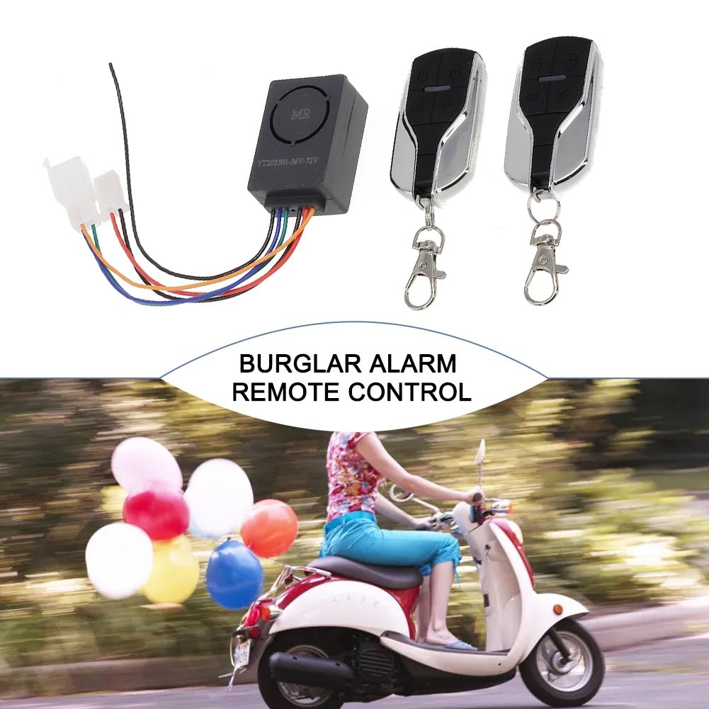 Control Box Remote Control Wireless 36-72V Alarm Anti-theft Black Lock