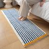 Cake Fleece Door Mats for Entrance Bedside Anti Slip Doormat Water Absorbent Bathroom Carpet Rugs Striped Hallway Floor Mats