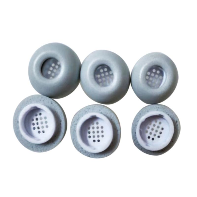 

3 Pair Soft Sponge Memory Foam Earbud Tips Covers Sleeve Earpieces Superior Noise Cancellation Soft Long Wear for Buds 3 1 серый