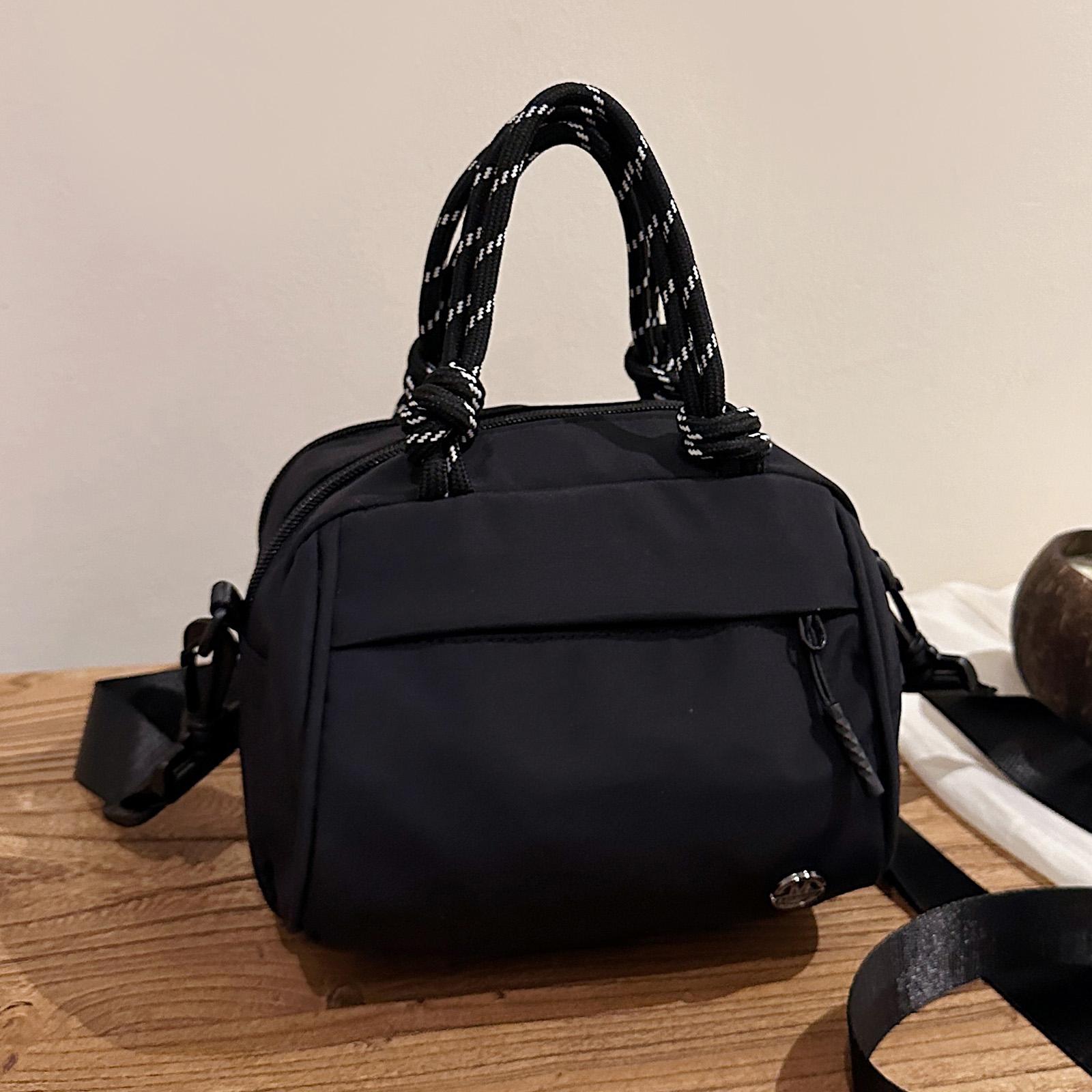 Women Men Nylon Colorblocked Shoulder Bag with Zipper Multi-Pocket Shoulder Bag Shoulder Crossbody Bag for Travel Hiking Outdoor