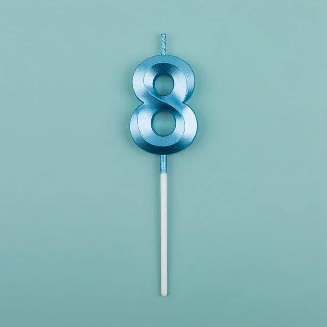 1pcs 0-9 Number Digital Candles Cake Decorations Romantic Blue Pink Candles Topper for Kids Happy Birthday Baby Shower Creative