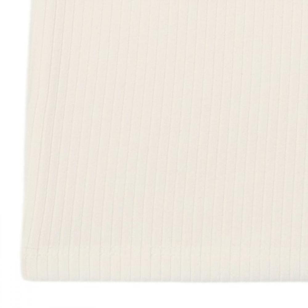 Tiffany Ivory Ribbed Collar T shirT T54kaT010