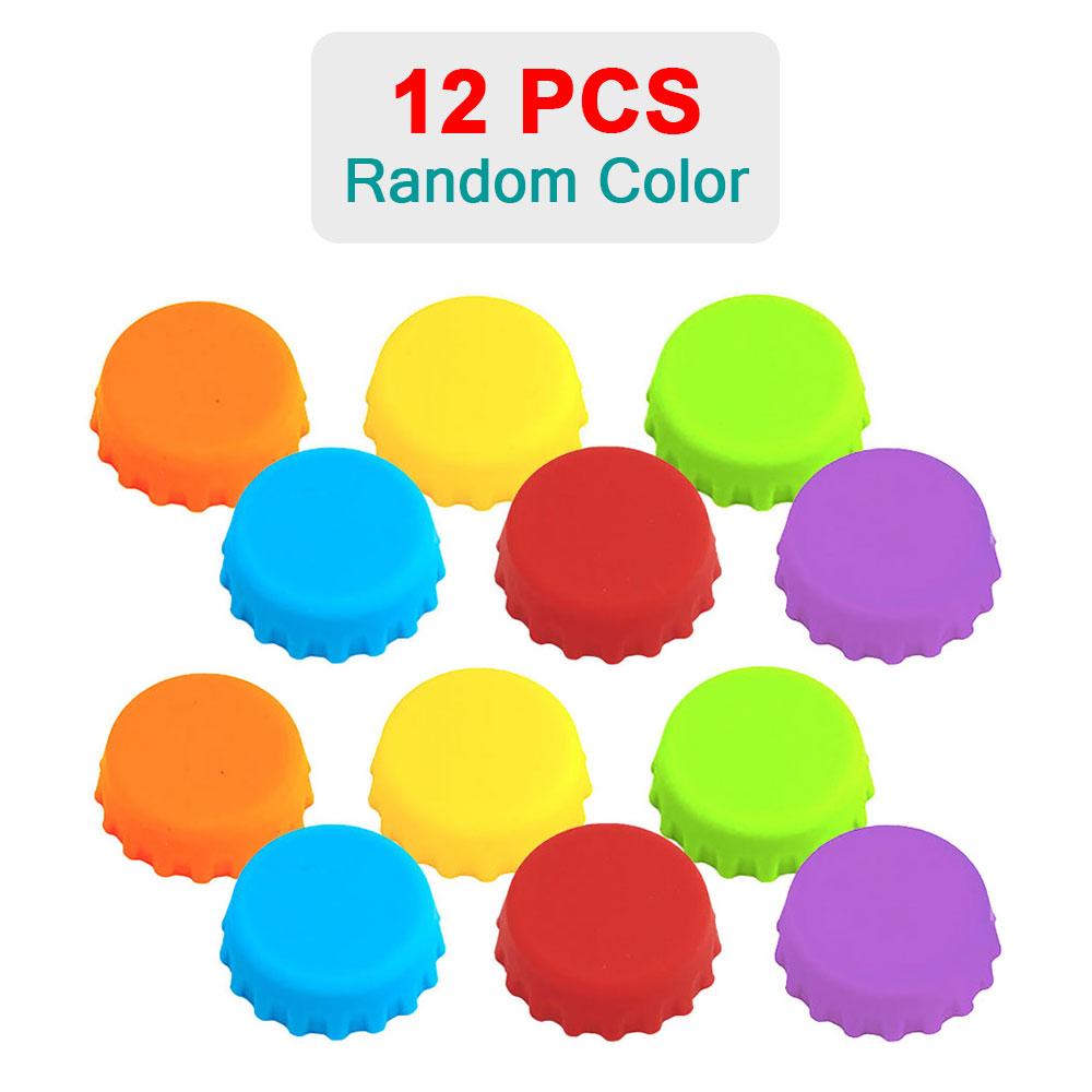 SW 12/6/3PCS Silicone Fresh-keeping Bottle Cap Soda Beer Sealed Caps Red Wine Stopper Vinegar Barware Soy Sauce Bottle Cover