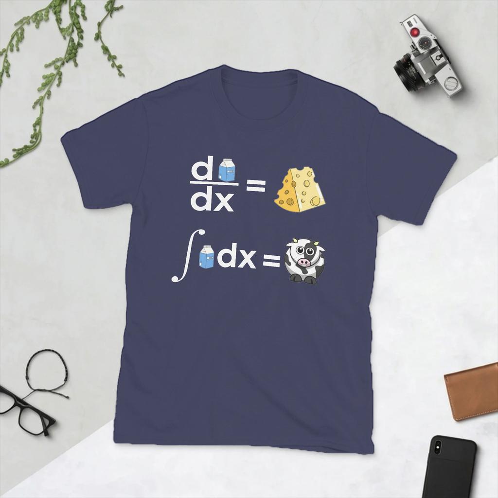 Milk Calculus Milk Differential Is Cheese Unisexs T Shirt Cow Funny Science Math Tee Shirt Short Sleeve TShirt Cotton Gift Tops