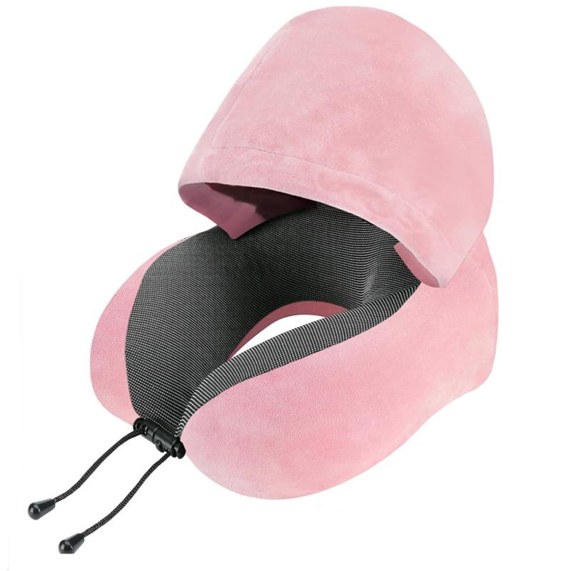 

Memory Foam U-shaped Neck Pillow Neck Cushion Soft Neckrest Pad Portable Travel Pillow Cervical Healthcare Massage Neck Pillow розовый