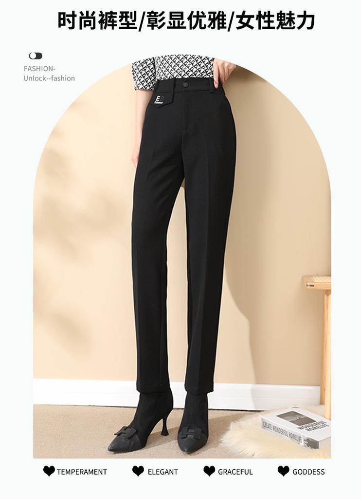 [Version of Western Straight Leg Pants] Winter Commuting Simple Slimming Women's Casual Pants