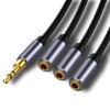 Stereo 3.5mm Aux Cord Audio Adapter Cable for Portable Devices with 3.5mm Port