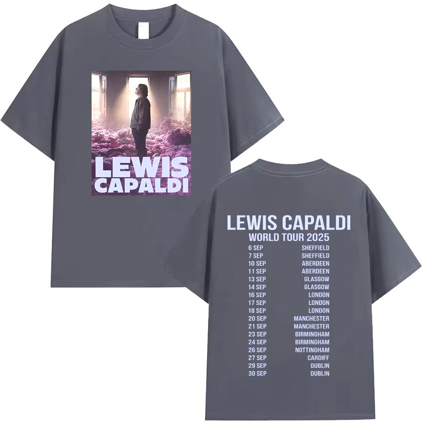 Hot Sale Lewis C-Capaldi World Tour 2025 Hipster Mens T Shrits Gothic Oversized Cotton Comfort Hip Hop Short Sleeves Tees Unisex