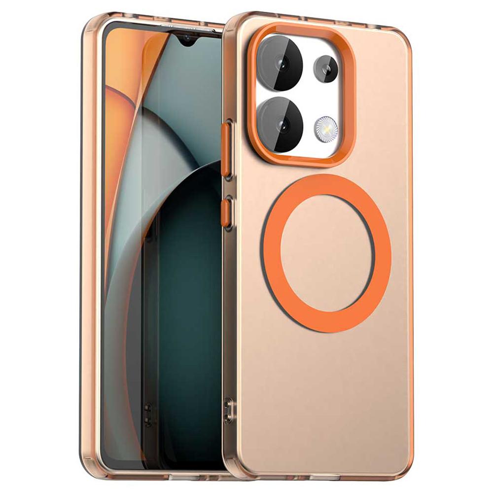 For Xiaomi Redmi Note 13 4G Case Compatible with MagSafe PC+TPU+PET Anti-Drop Phone Cover