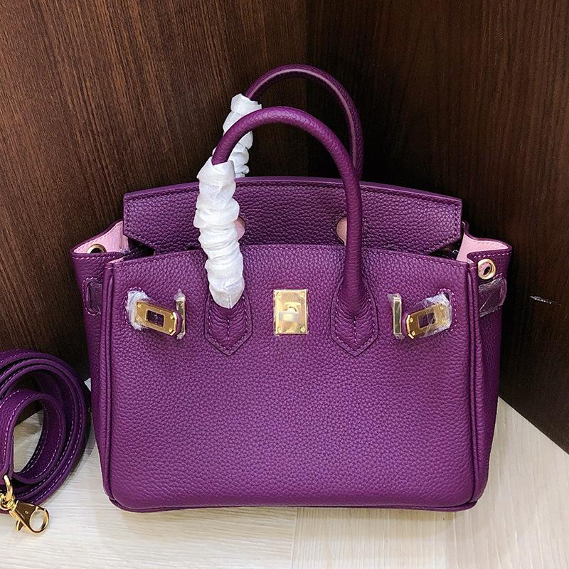 Hochwertige kontrastierende Farben 2026 neue Mode Leder Damen Handtaschen Handtaschen mit großem Fassungsvermögen Schulter Umhängetaschen