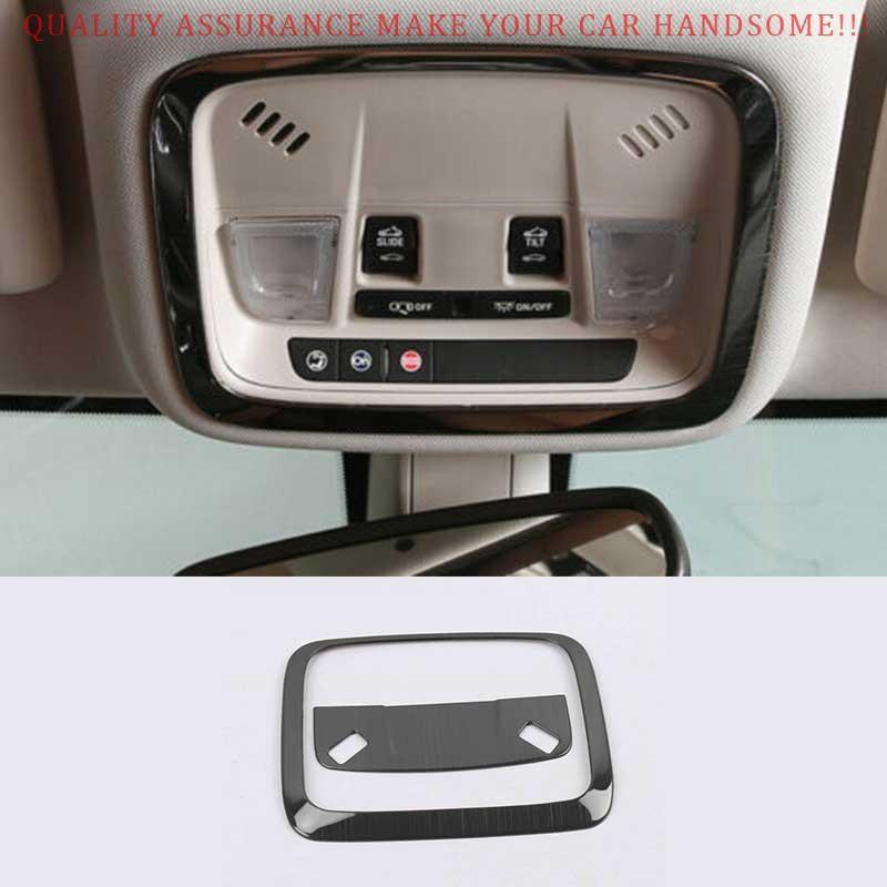 For Buick Regal 2018-2020 Black Steel Roof Front Reading Light Cover Trim 2PCS