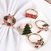 Christmas Series Napkin Ring Drop Oil Diamond Christmas Bell Deer Christmas Tree Cane