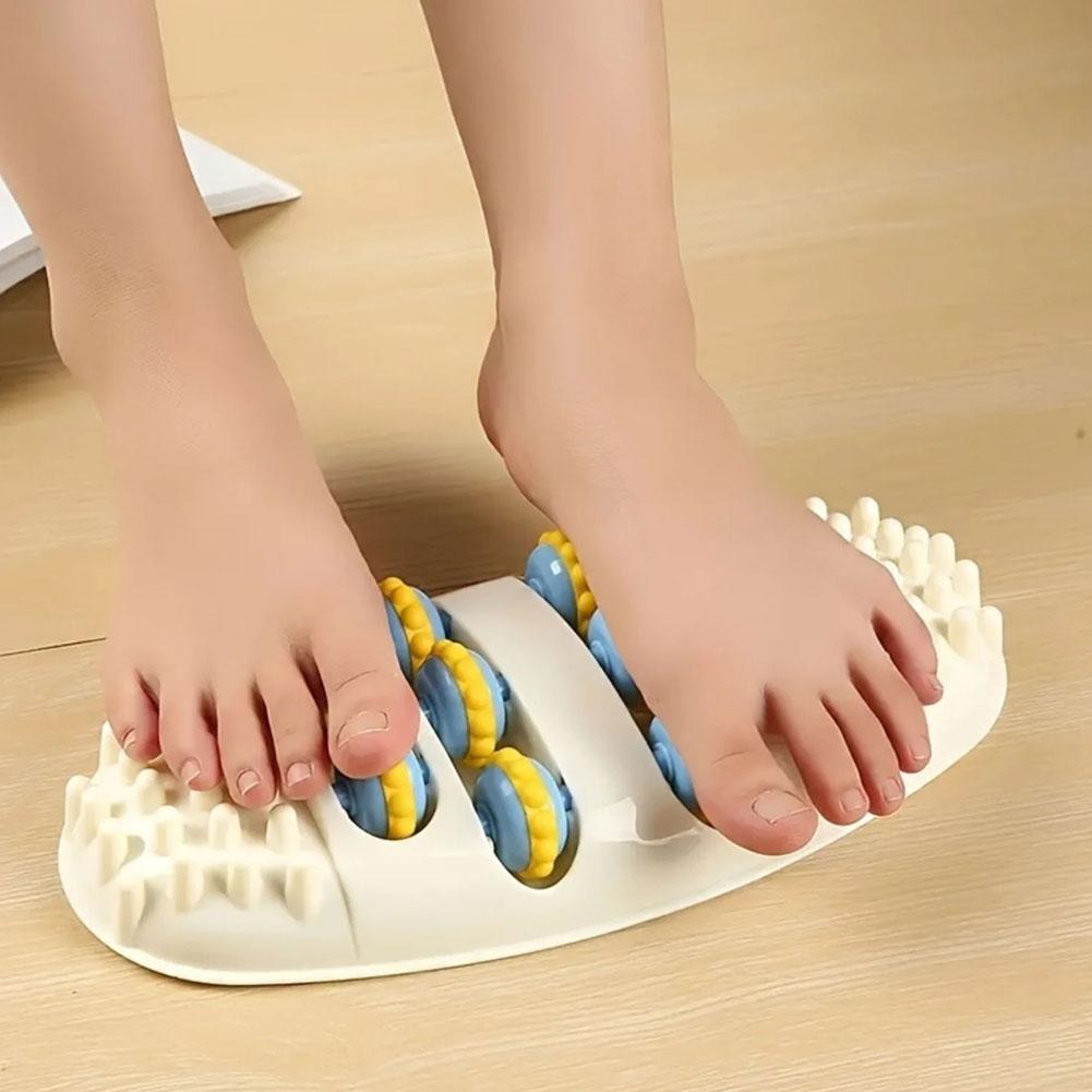 Foot Massager Roller Meridians Foot Acupoint Stimulation Pressure Plate Pain Relief Relax Roller Trigger Point Reflexology Tool