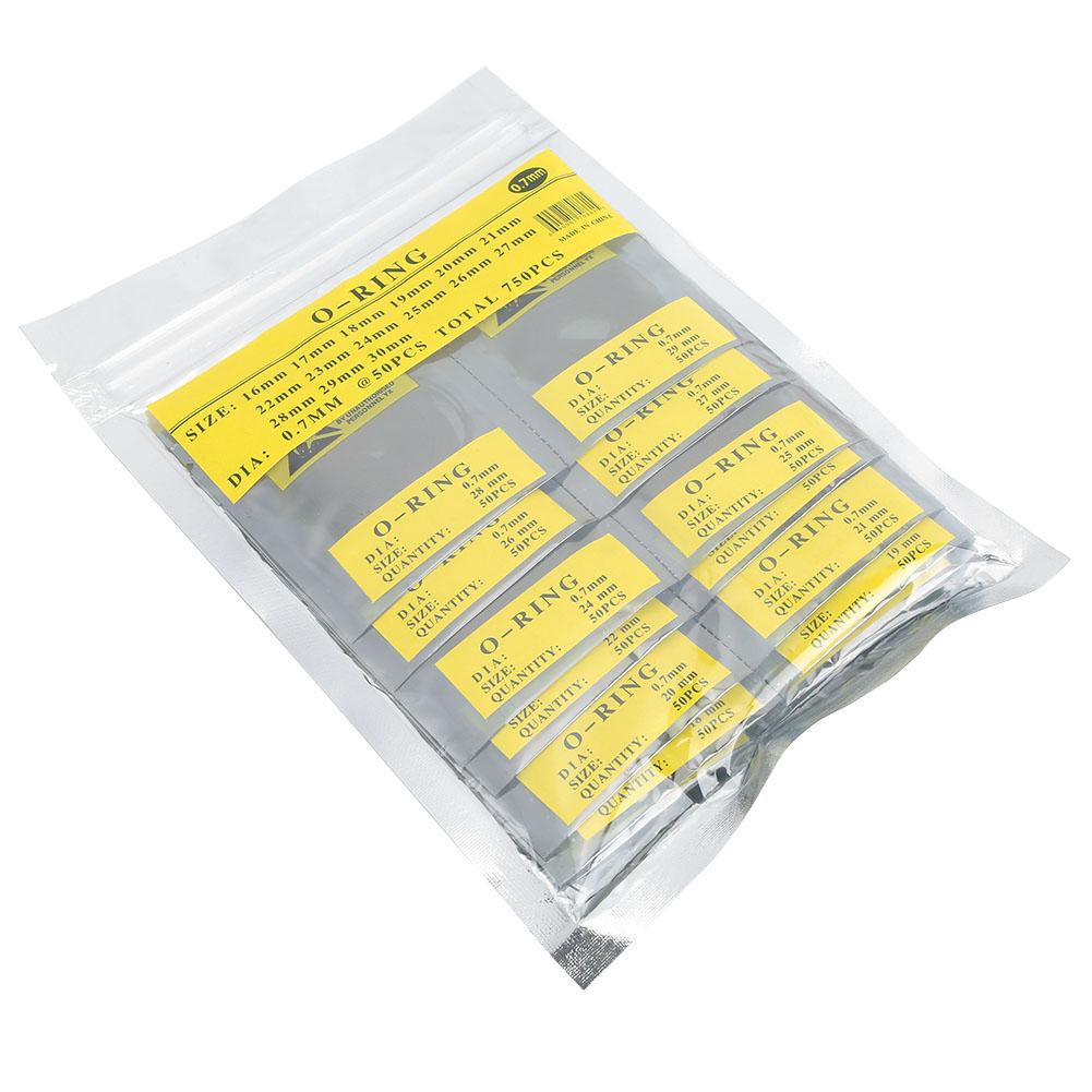 750pcs 0.7mm Waterproof Round Watch Gaskets O Ring Rubber Seal Washers Watch Accessory