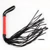 Erotic Toys Sexy Whip Black Lash Red Handle for Adult Game PU Leather Flirt Toys Sex Toy Role Play