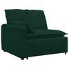 Modular Sofa with Cushions Velvet Dark Green