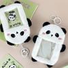 Kawaii Cartoon Panda Photocard Holder Plush Cute Student Card Holder Kpop Idol Photo Sleeve School Stationery