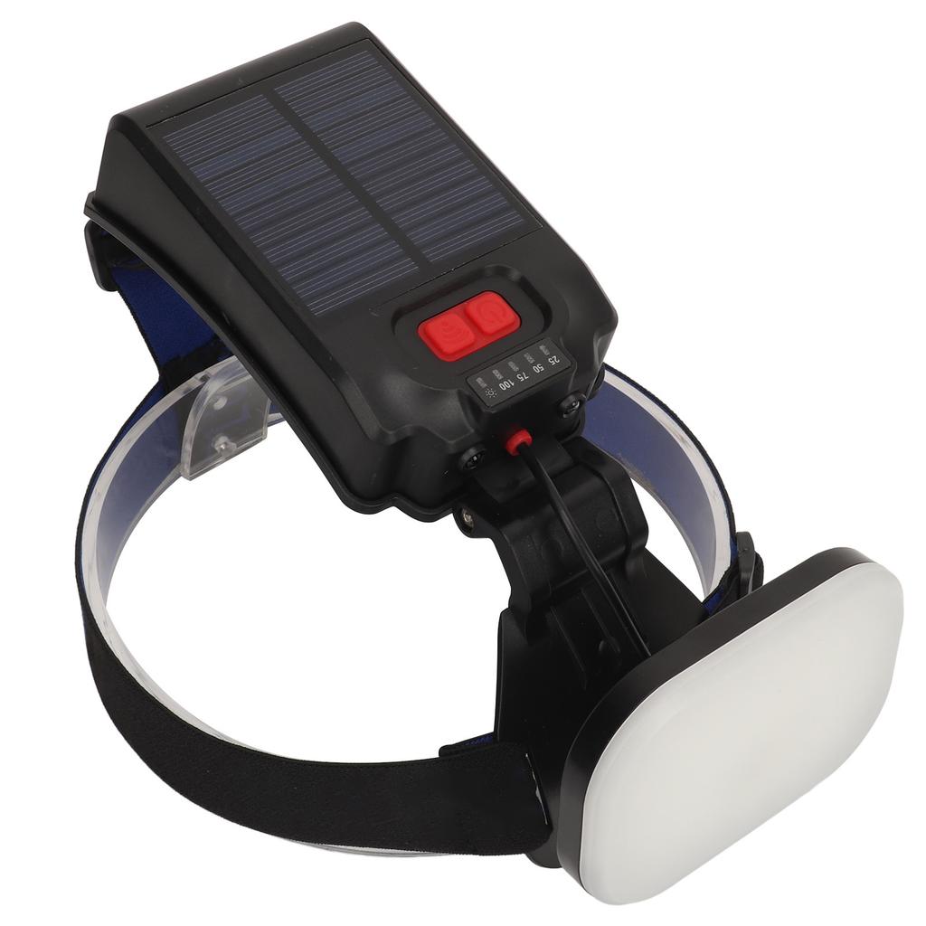 Fishing Headlamp IPX4 Waterproof USB Solar Powered 1200LM Ultra Bright LED 3 Lighting Modes Sensor