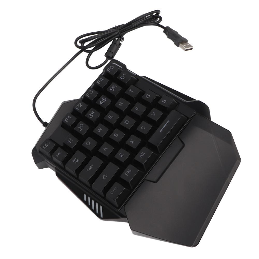 USB Wired One Handed Gaming Keyboard 35 Keys Ergonomic Keyboard  Professional Work