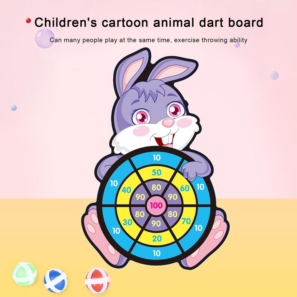 Cartoon Dart Board Games for Kids Board Games Kit with 3 Sticky Balls And Hook