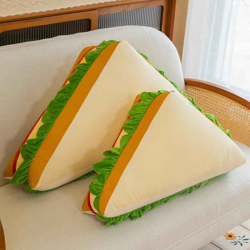 Simulated Sandwich Pillow Plush Toy Large Sofa Cushion Creative Gift for Girls