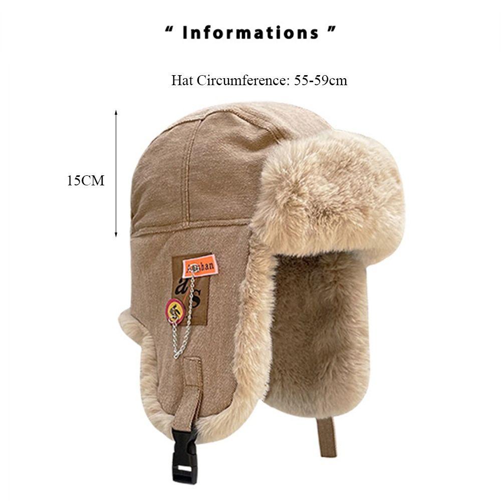 Winter Warm Cossack Cap Faux Fur Earflap Hat Fashion Ski Earflap Bonnet Outdoor