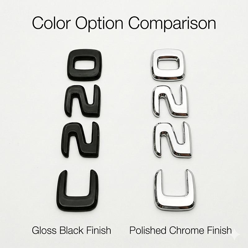 For Mercedes Benz C Class C200 C220 C300 W204 W205 W206 Trunk Emblem Badge Logo Car Styling Sticker Glossy Matte Black Chrome