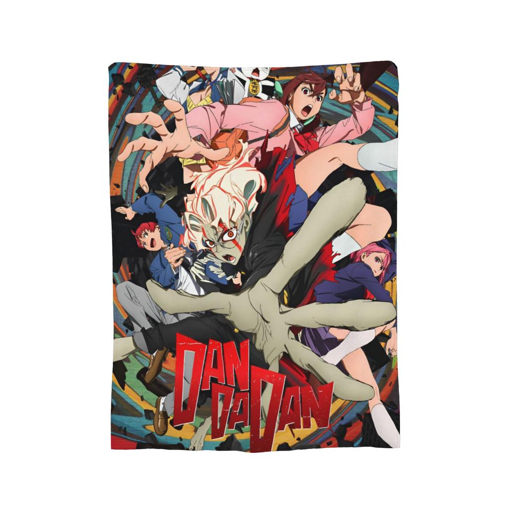 Anime Okarun Dandadan Flannel Blanket Awesome Throw Blankets for Sofa Bedding Lounge 125*100cm Quilt,