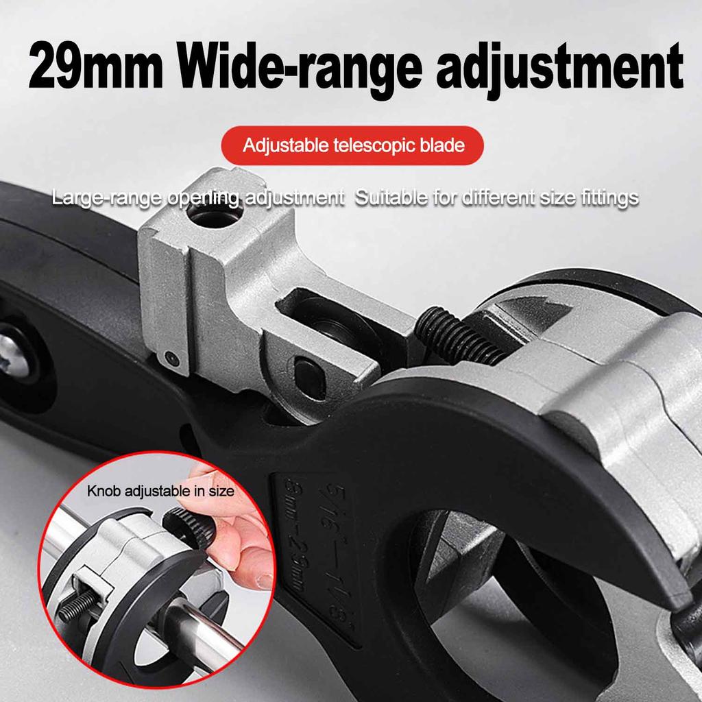 Ratsche Rohr Rohrschneider Messer 6-23mm/8-29mm Edelstahl Kupfer Aluminium Ratsche Schere Schlauchschneiden Handwerkzeuge Universal