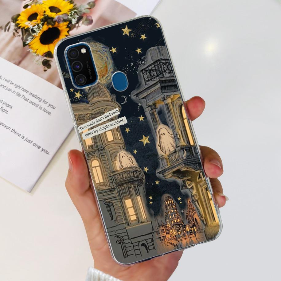 For Samsung M21 Case SM-M215F Silicone Soft Phone Cover For Samsung Galaxy M21 2020 Fundas Cartoon Coque For Samsung M 21 Bumper
